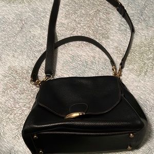 Coach black leather handbag